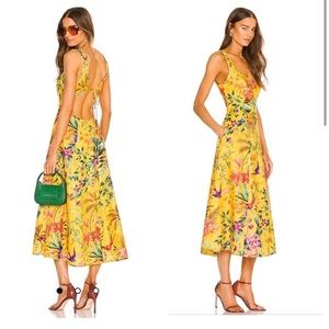 77 ZIMMERMANN Dress Size 4 100% Linen Tropicana wild flowes